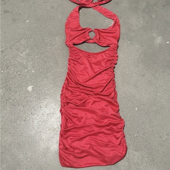 I.AM.GIA Red Backless Halter Dress - Picture 1 of 6